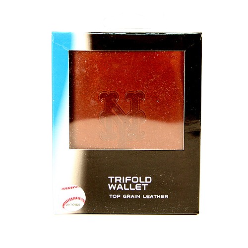 New York Mets Wallets - Leather Tri-Fold - BOX STYLE - $7.50 Each - Wholesale New York Mets Products - Mets Merchandise