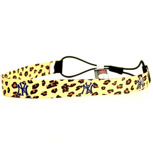 New York Yankees - Leopard Print Headbands - 12 For $30.00 - Wholesale New York Yankees Products - Yankees Merchandise