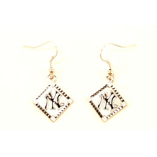 New York Yankees Earrings - Diamond Plate MINX Stlye Earrings - $3.00 Per Pair - Wholesale New York Yankees Products - Yankees Merchandise