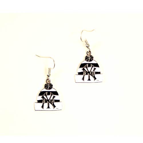 New York Yankees Earrings - The KNITSTER Style Dangle Earrings - $3.00 Per Pair - Wholesale New York Yankees Products - Yankees Merchandise