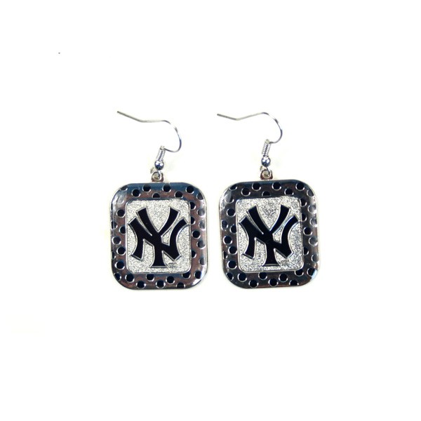 New York Yankees Earrings - The POLKA DOT Dangle - $3.00 Per Pair - Wholesale New York Yankees Products - Yankees Merchandise