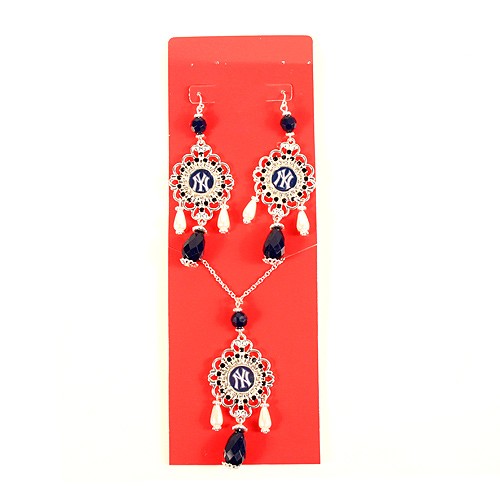 New York Yankees Jewelry - 3Pc Baroque Sets - $7.50 Per Set - Wholesale New York Yankees Products - Yankees Merchandise