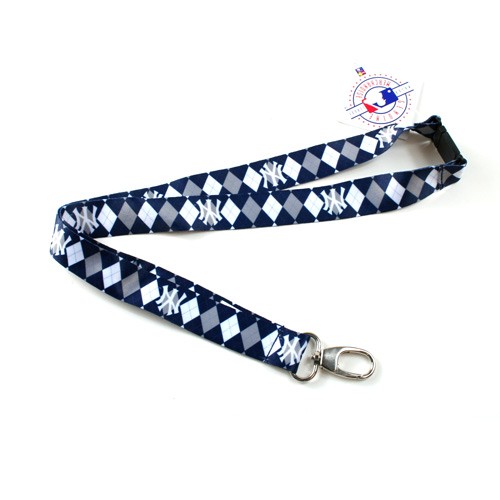 New York Yankees Lanyards - Argyle Style Lanyard - 12 For $24.00 - Wholesale New York Yankees Products - Yankees Merchandise