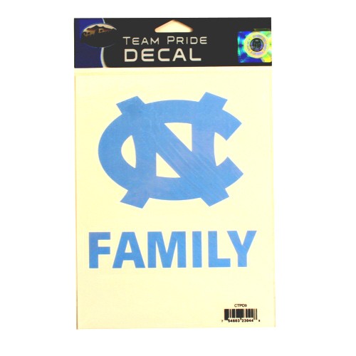 North Carolina Decals - UNC 5.5"x6.5" TEAM PRIDE FAMILY DECALS - Series2 - 12 For $24.00 - North Carolina