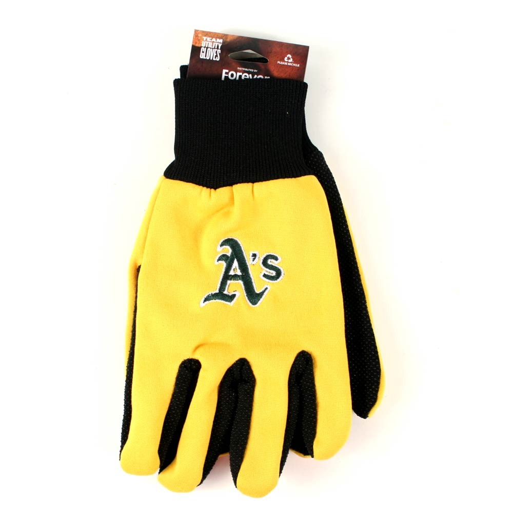 Oakland Athletics Gloves - Black Palm Series - 12 Pair For $36.00 - Wholesale Oakland Athletics Products - Athletics Merchandise