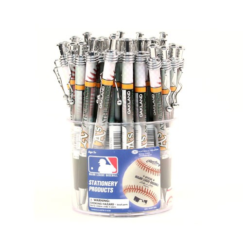 Oakland Athletics Pens - 48Count Pen Display - $36.00 Per Display - Wholesale Oakland Athletics Products - Athletics Merchandise