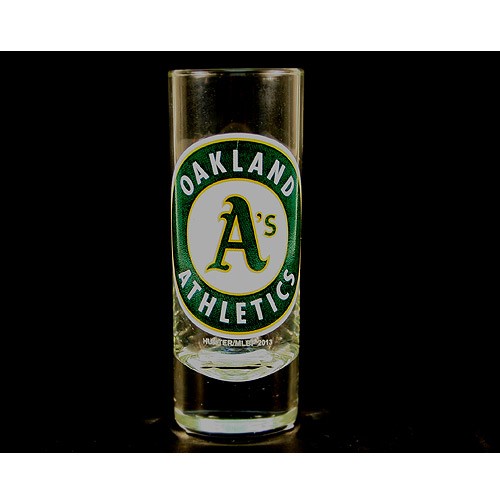 Oakland Athletics Shot Glasses - (Pattern May Be Different Than Pictured) - 2OZ Cordial HYPE - $2.50 Each - Wholesale Oakland Athletics Products - Athletics Merchandise