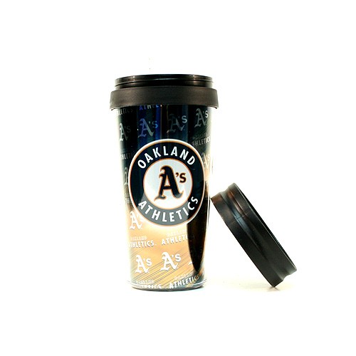 Oakland Athletics Travel Mugs - 16OZ Hologram Style - 12 For $54.00 - Wholesale Oakland Athletics Products - Athletics Merchandise