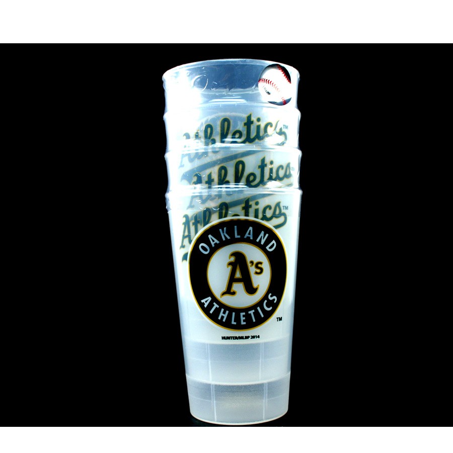 Oakland Athletics Tumblers - 4Pack 16OZ Tumbler Sets - 12 Sets For $30.00 - Wholesale Oakland Athletics Products - Athletics Merchandise