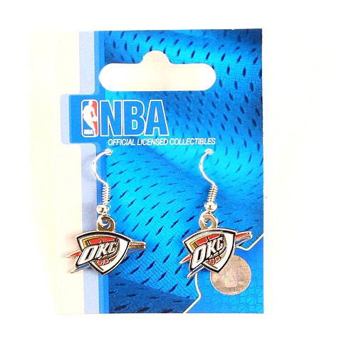 Oklahoma City Thunder Earrings - Classic Amco Style Dangle - $2.75 Per Pair - Oklahoma City Thunder