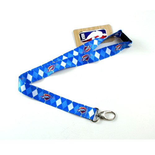 Oklahoma City Thunder Lanyards - Argyle Style Lanyard - 12 For $24.00 - Oklahoma City Thunder