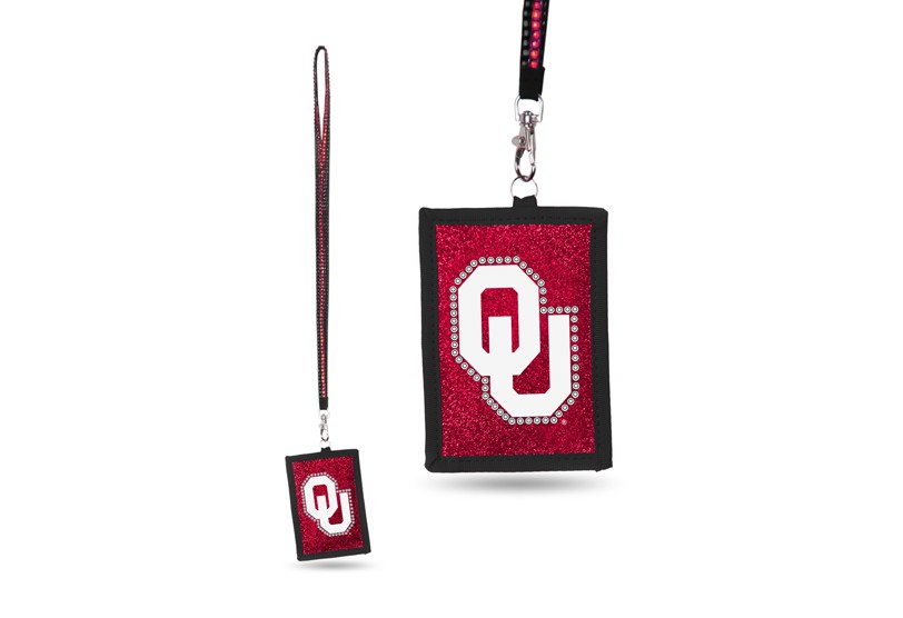 Oklahoma Sooners Bling - Bling Lanyard With ID Holder - $3.00 Each - Oklahoma