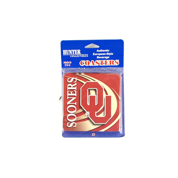 Oklahoma Sooners Coasters - 6Pack Perfboard Euro Style Coaster Sets - 12 Sets For $18.00 - Oklahoma
