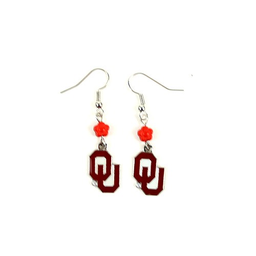 Oklahoma Sooners Earrings - The SOPHIE Style Dangle - 12 For $36.00 - Oklahoma
