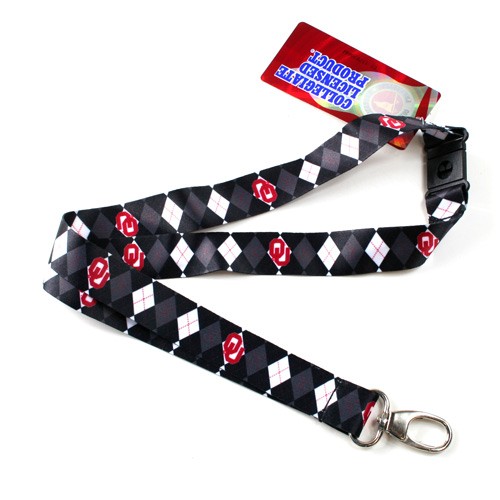 Oklahoma Sooners Lanyards - Argyle Style Lanyards - 12 For $24.00 - Oklahoma