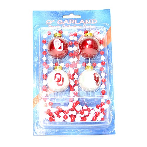 Oklahoma Sooners Merchandise - 9Foot Beaded Garland Set - $5.00 Per Set - Oklahoma