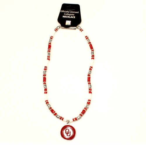 Oklahoma Sooners Necklaces - 18" Natural Stone - 12 Necklaces For $78.00 - Oklahoma