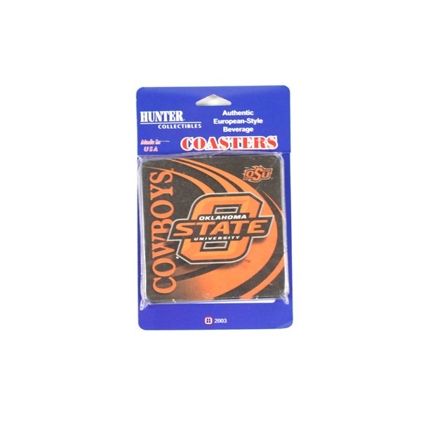 Oklahoma State Coasters - 6Pack Perfboard Euro Style Coaster Sets - 12 Sets For $18.00 - Oklahoma State