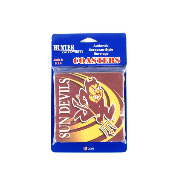 Arizona State Coasters - 6Pack Perfboard Euro Style Coaster Sets - 12 Sets For $18.00 - Arizona State