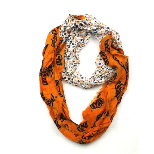 Oklahoma State Cowboys - Split Floral Style - Infinity Scarves - 2 For $15.00 - Oklahoma State