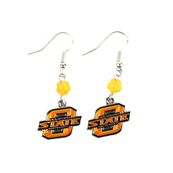 Oklahoma State Cowboys Earrings - The SOPHIE Style Dangle - 12 Pair For $36.00 - Oklahoma State