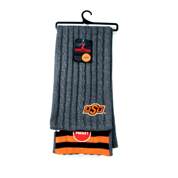 Oklahoma State Cowboys Scarves - DARK Gray Varsity Style - 12 For $90.00 - Oklahoma State