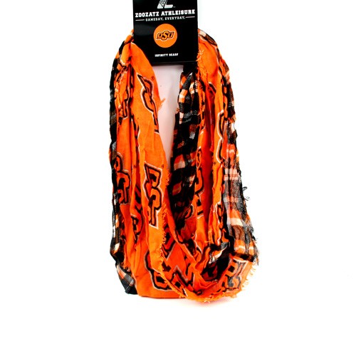 Oklahoma State Cowboys Scarves  - Tartan Logo Infinity Scarves  - 2 For $15.00 - Oklahoma State