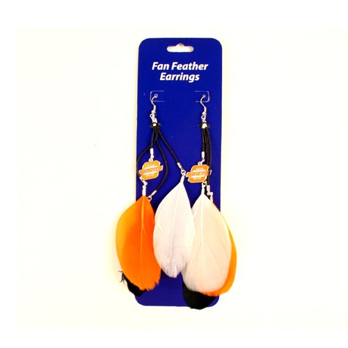 Oklahoma State Earrings - Dangle Feather Style - $2.75 Per Pair - Oklahoma State