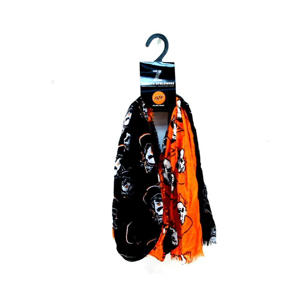 Oklahoma State Scarves - Split Logo Style - Infinity Scarves - 2 For $15.00 - Oklahoma State