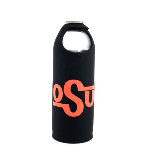 Oklahoma State Water Bottle Huggies - Black Neoprene Style - 12 For $12.00 - Oklahoma State