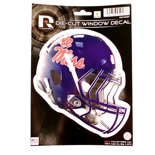 Ole Miss Decals - 5.75"x7.75 Team Decal - 12 For $24.00 - Mississippi Rebels (Ole Miss)