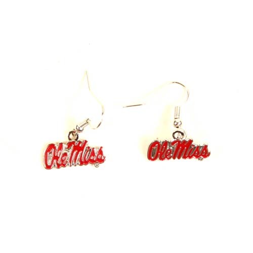 Ole Miss Earrings - AMCO Series2 Dangle Earrings - $2.75 Per Pair - Mississippi Rebels (Ole Miss)