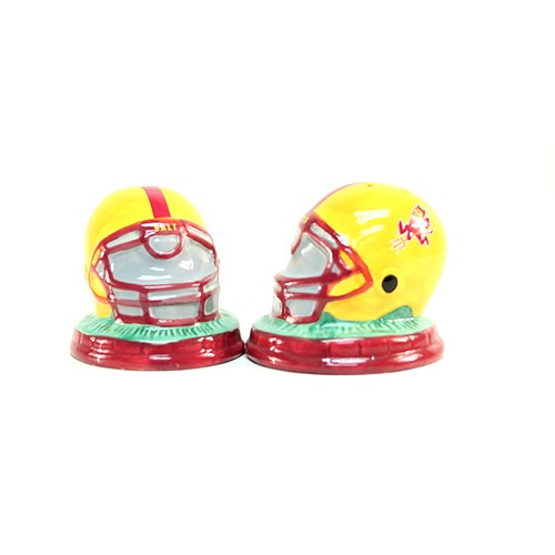 Arizona State Merchandise - Salt And Pepper Shaker Sets - Ceramic Helmet Style - 12 Sets For $24.00 - Arizona State