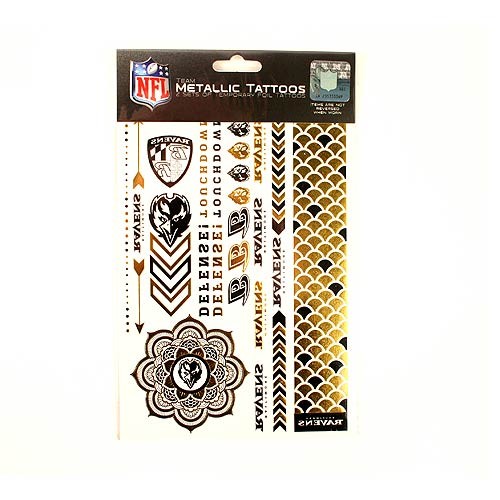 Opportunity Buy - Baltimore Ravens Tattoos - 6"x10" - 2Pack Set Body Tattoos - 12 Sets For $24.00 - Wholesale Baltimore Ravens Products - Baltimore Football 2