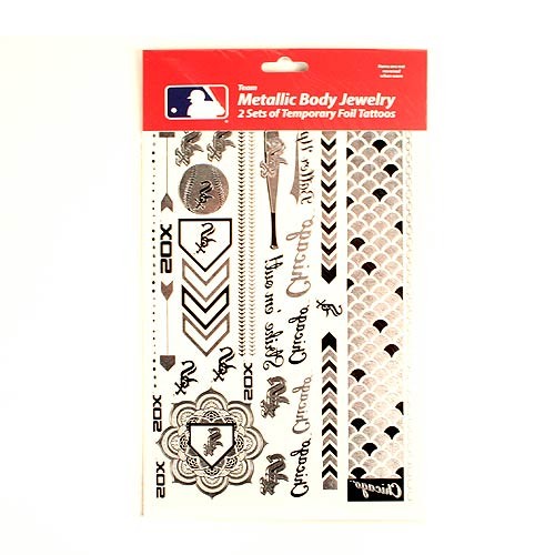 Opportunity Buy - Chicago White Sox Tattoos - 2Pack Body Jewelry - 12 Sets For $24.00 - Wholesale Chicago White Sox Products - White Sox Merchandise