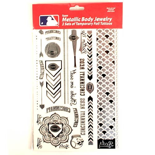 Opportunity Buy - Cincinnati Reds Tattoos - 2Pack Set Temporary Body Jewelry - 12 Sets For $24.00 - Wholesale Cincinnati Reds Products - Reds Merchandise