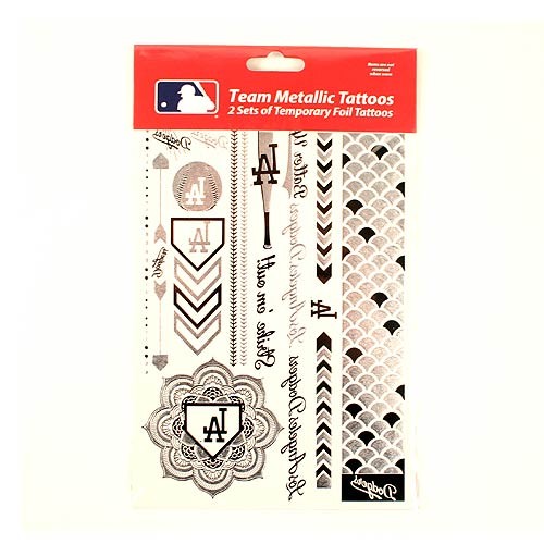 Opportunity Buy - Los Angeles Dodgers Tattoos - 6"x10" - 2Pack Set Body Tattoos - 12 Sets For $24.00 - Wholesale Los Angeles Dodgers Products - Dodgers Merchandise 2