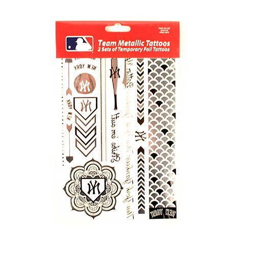 Opportunity Buy - New York Yankees Tattoos - 6"x10" - 2Pack Set Body Tattoos - 12 Sets For $24.00 - Wholesale New York Yankees Products - Yankees Merchandise