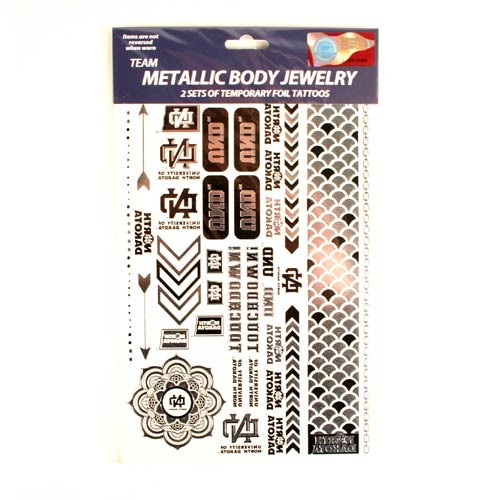 Opportunity Buy - North Dakota Fighting Sioux Tattoos - 2Pack Body Jewelry - 12 Sets For $24.00 - North Dakota