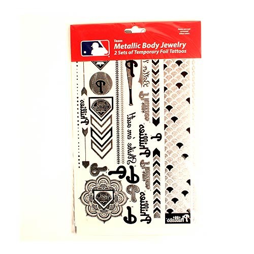 Opportunity Buy - Philadelphia Phillies Tattoos - 2Pack Set Temporary Body Jewelry - 12 Sets For $24.00 - Wholesale Philadelphia Phillies Products - Phillies Merchandise