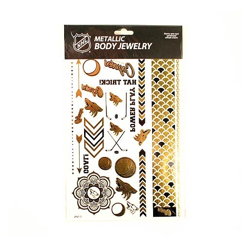 Opportunity Buy - Phoenix Coyotes Tattoos - 6"x10" - 2Pack Set Body Tattoos - 12 Sets For $12.00 - Arizona Coyotes