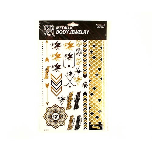 Opportunity Buy - San Jose Sharks Tattoos - 6"x10" - 2Pack Set Body Tattoos - 12 Sets For $24.00 - San Jose Sharks