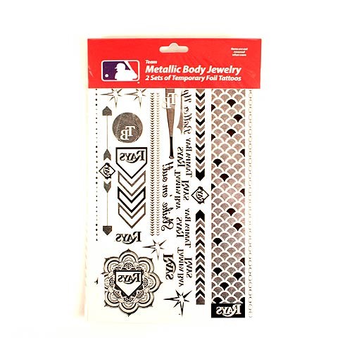 Opportunity Buy - Tampa Bay Rays Tattoos - 2Pack Set Temporary Body Jewelry - 12 Sets For $24.00 - Wholesale Tampa Bay Rays Products - Rays Merchandise