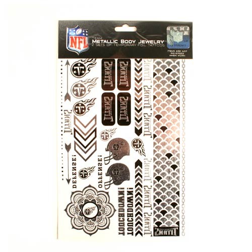 Opportunity Buy - Tennessee Titans Tattoos - 2Pack Body Jewelry - 12 Sets For $24.00 - Wholesale Tennessee Titans Product - Titans Merchandise 2