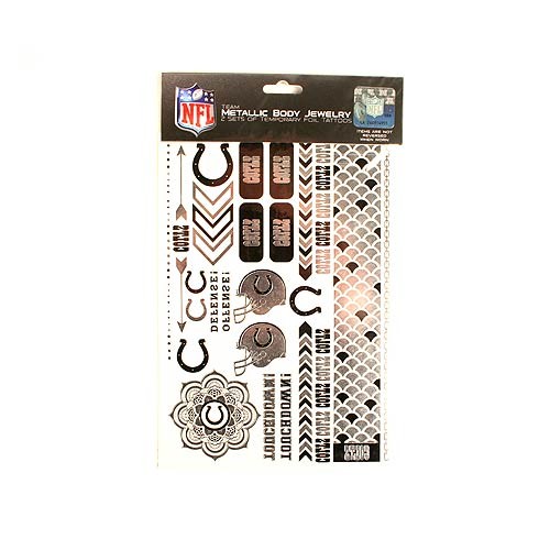 Opportunity Buy - Indianapolis Colts Tattoos - 2Pack Body Jewelry - 12 Sets For $24.00 - Wholesale Indianapolis Colts Products - Colts Merchandise