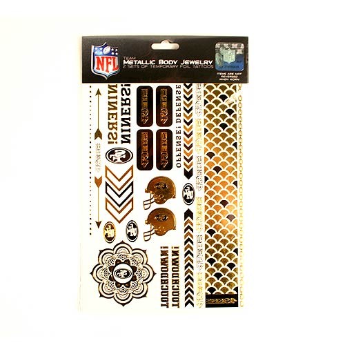 Opportunity Buy - San Francisco 49ers Tattoos - 2Pack Body Jewelry - 12 Sets For $24.00 - Wholesale San Francisco 49ers Product - 49ers Merchandise 2
