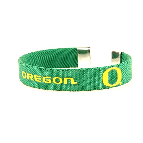 Oregon Ducks Bracelets - Ribbon Style - 12 For $27.00 - Oregon Ducks
