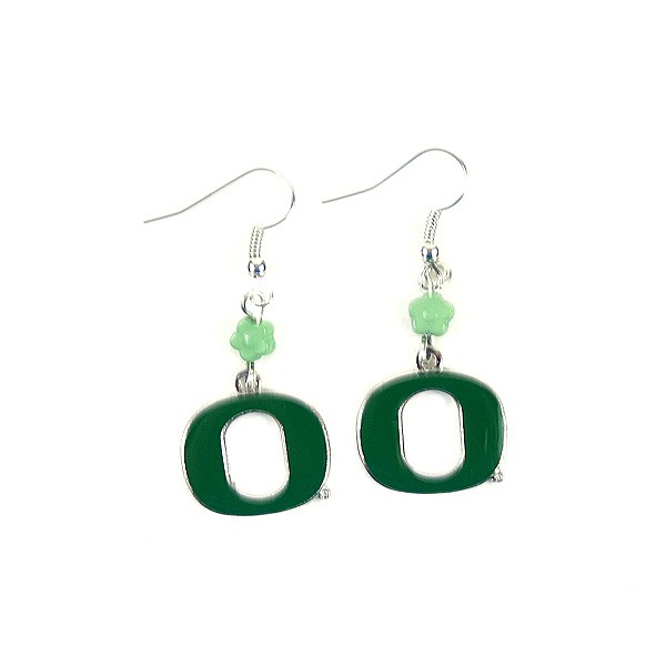 Oregon Ducks Earrings - The SOPHIE Style Dangle - 12 Pair For $36.00 - Oregon Ducks