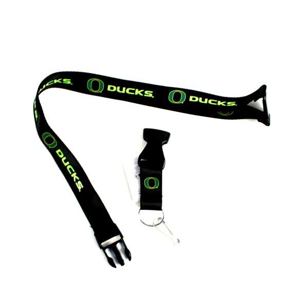 Oregon Ducks Lanyards - Premium 2-Sided Black Neon Series - 12 For $30.00 - Oregon Ducks