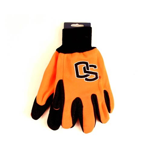 Oregon State Beavers Gloves - 2Tone Orange/Black - OS Linked Logo - 12 Pair For $30.00 - Oregon State Beavers